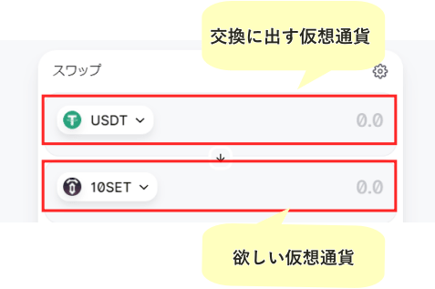 uniswapで10SETを購入する方法