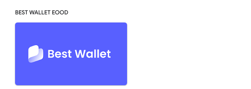Google Playのデベロッパーページ。デベロッパー名「BEST WALLET EOOD」の見出しとBest Walletのバナー