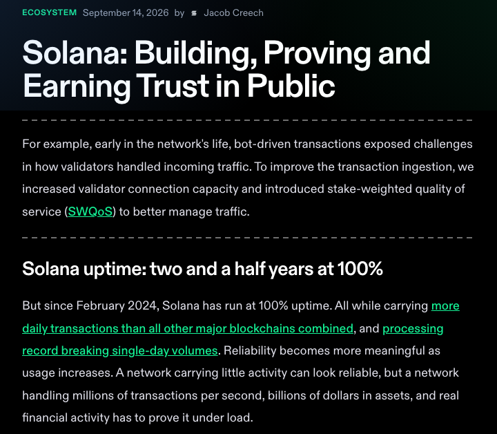Solana公式ブログの記事。通信量を抑える仕組みSWQoSを入れた経緯と、2024年2月以降の稼働状況についての記述